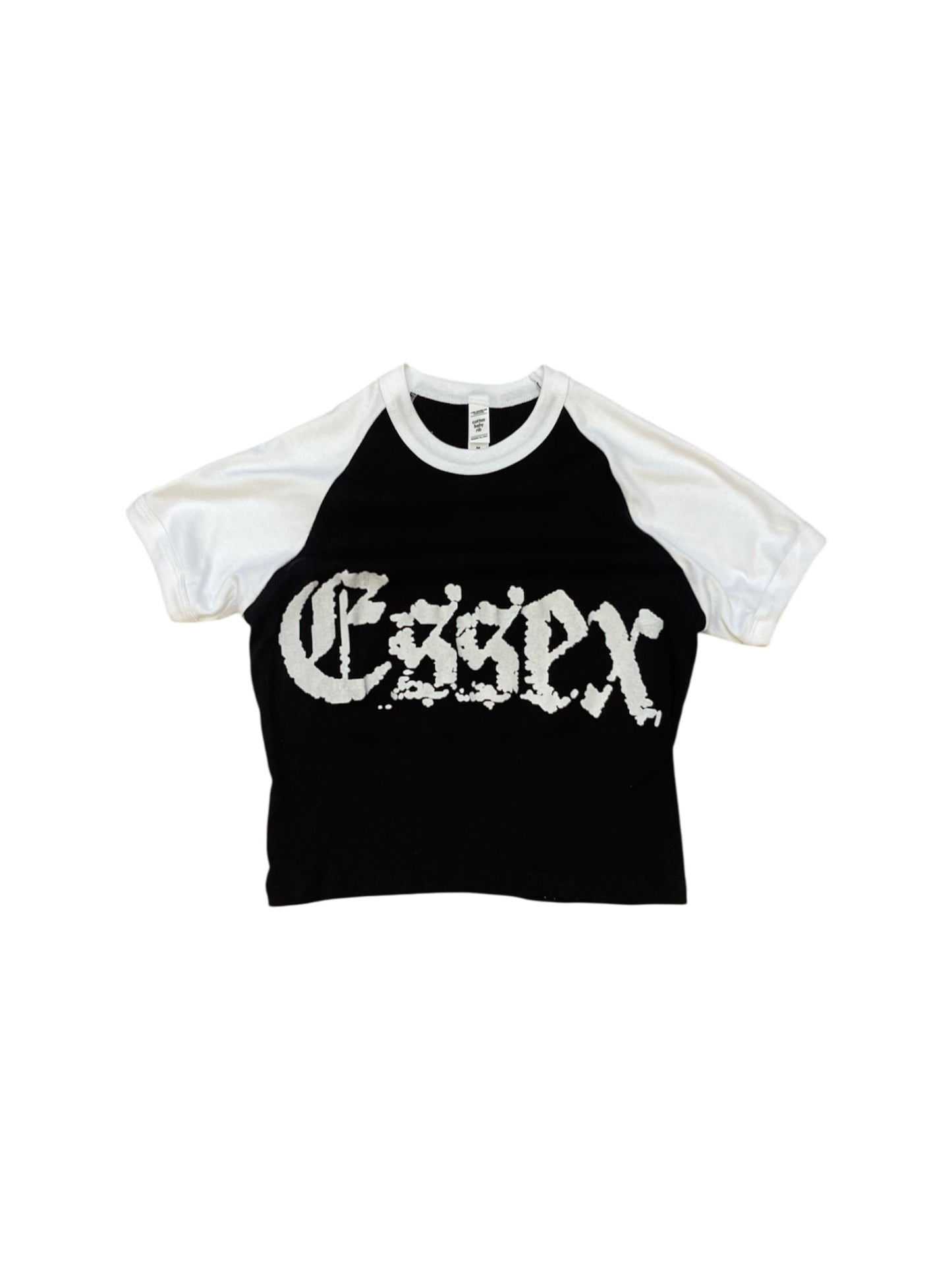 Women’s oversized font baby tee